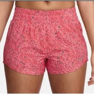 Nike Women's Dri-FIT Mid-Rise 3" Brief-Lined Shorts, Coral Chalk, size S, NWT!